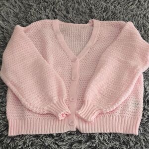 Pink Women's Cardigan Sweater